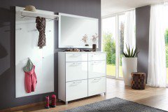 Santina von Voss - Garderobe in Lack weiß/ Taupe