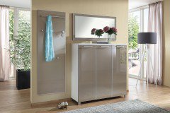 Santina von Voss - Garderobe in Lack weiß/ Taupe