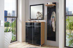 Santina von Voss - Garderobe in Lack weiß/ Taupe