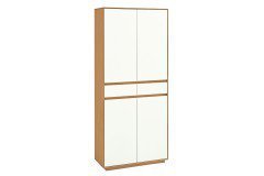 V100 von Voss - Garderobe Eiche bianco mit weißem Lack