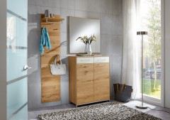 Valerie aus der Kollektion Letz - Garderobe in Balkeneiche/ Glas