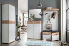 GW-Topix von Germania - Garderobe in Weiß und Eiche
