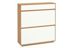 V100 von Voss - Garderobe Eiche bianco mit weißem Lack