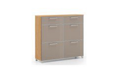 Santina von Voss - Garderobe in Lack weiß/ Taupe