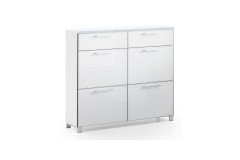 Santina von Voss - Garderobe in Lack weiß/ Taupe