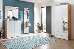 GW-Telde von Germania - Garderobenpaneel Glas weiß