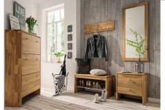 Comma-Foyer von Cinall - Garderobe geölte Wildeiche