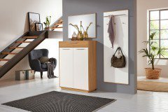 Loveno von Voss - Garderobenpaneel Eiche/ taupe