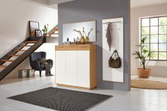 Loveno von Voss - Garderobenpaneel Eiche/ taupe