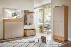 Loveno von Voss - Garderobenpaneel Eiche/ taupe