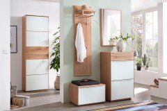 Novum von Bienenmühle - Garderobe aus Wildeiche/ Glas schwarz