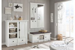 Westerland von Kollektion Letz - Garderobe Pinie weiß