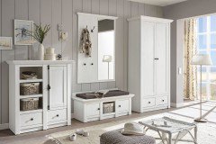 Westerland von Kollektion Letz - Garderobe Pinie weiß