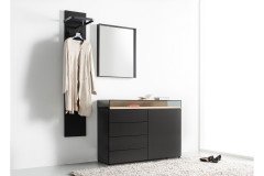 Kaya von Sudbrock - Garderobe in Cosmos-schwarz/ Eiche milk