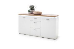 Cali von MCA - Kommode weiß/ Wotan Eiche