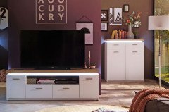 Cali von MCA - Kommode weiß/ Wotan Eiche