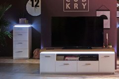 Cali von MCA - Kommode weiß/ Wotan Eiche