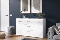 GW-Adana von Germania - Garderobenpaneel in Weiß Hochglanz