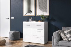 GW-Adana von Germania - Garderobenpaneel in Weiß Hochglanz