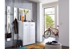 GW-Adana von Germania - Garderobenpaneel in Weiß Hochglanz