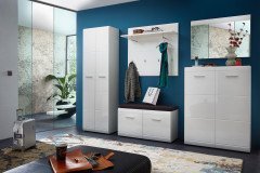 GW-Adana von Germania - Garderobenpaneel in Weiß Hochglanz