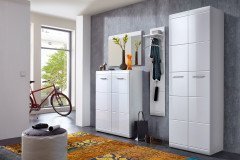 GW-Adana von Germania - Garderobenpaneel in Weiß Hochglanz