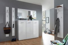 GW-Adana von Germania - Garderobenpaneel Hochglanz, weiß