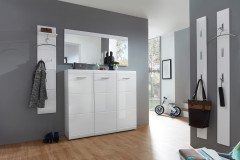 GW-Adana von Germania - Garderobenpaneel Hochglanz, weiß