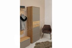 Novum von Bienenmühle - Garderobe aus Wildeiche/ Glas schwarz