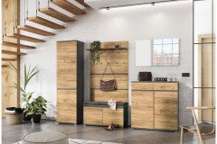 GW-Lissabon von Germania - Schuhschrank in Navarra-Eiche/ Anthrazit