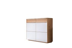 Novum von Bienenmühle - Garderobe aus Wildeiche/ Glas schwarz