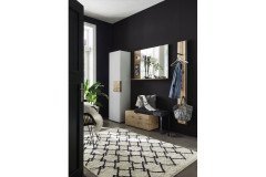 Caya von Hartmann Möbel - Garderobe Kerneiche/ Mattglas weiß