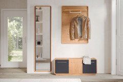 Reven von Bienenmühle - Garderobe Wildeiche/Lack granitgrau matt