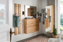 Siena-Foyer von Gradel - Garderobe in astiger Eiche massiv