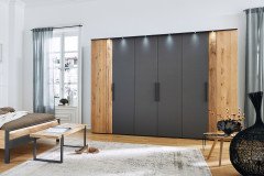 Joline von Musterring - Kommode mit Garderobe & Spiegel graphit - Eiche