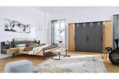 Joline von Musterring - Kommode mit Garderobe & Spiegel graphit - Eiche