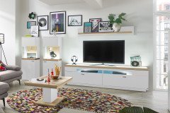 Lancaster von set one by Musterring - Garderobe in Grau/ Eiche-Ribbeck Cognac