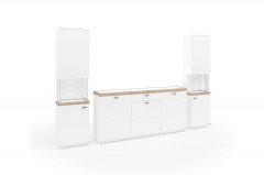 Lancaster von set one by Musterring - Garderobe in Grau/ Eiche-Ribbeck Cognac