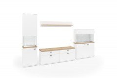 Lancaster von set one by Musterring - Garderobe in Grau/ Eiche-Ribbeck Cognac